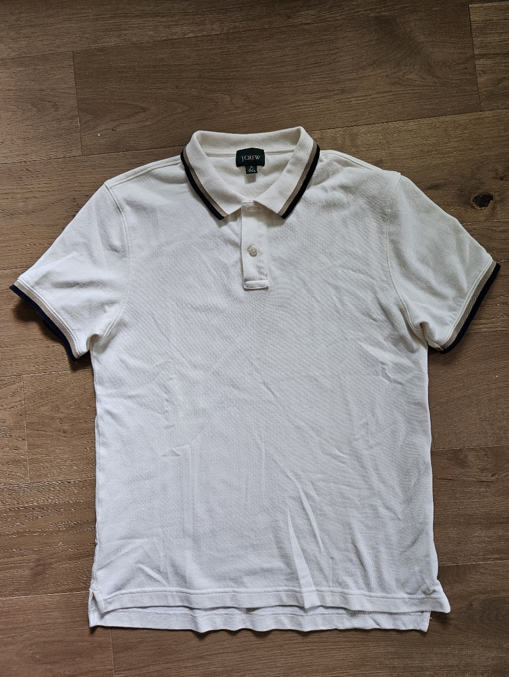 Slim Cream Pique Polo From J. Crew